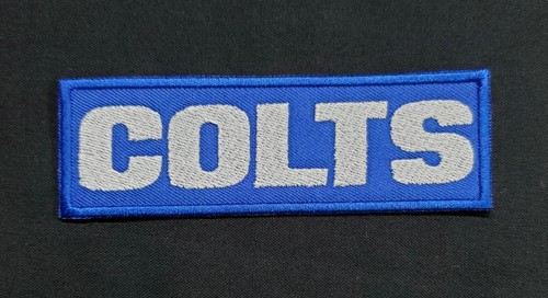 Indianapolis Colts Football Super Bowl Embroidered Iron on Patch 4" x 1.3" - Picture 3 of 4