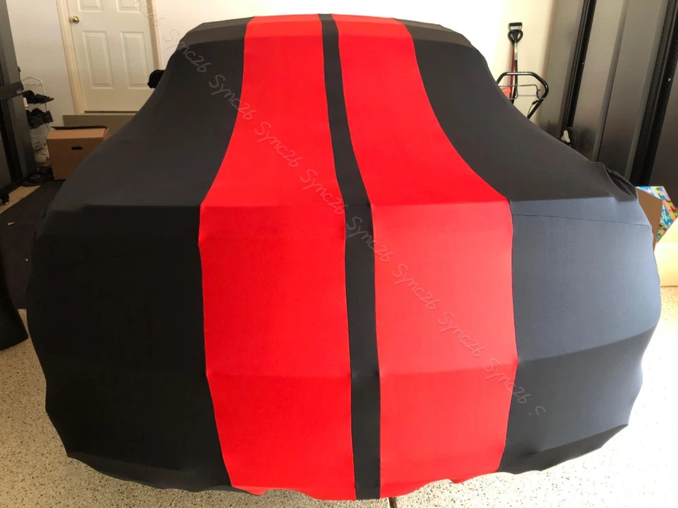 For Opel Antara afira Indoor Red Line Dustproof Stain Stretch Full Car Cover Foto 3 de 4