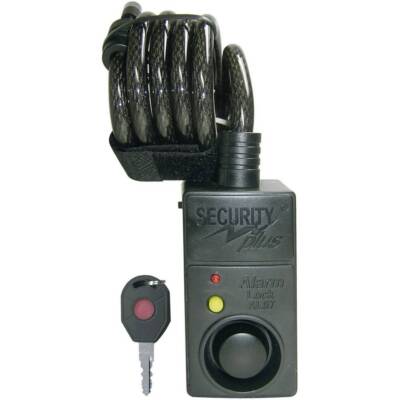 Security Plus AL07 Kabelschloss Schwarz mit Alarm, mit Bewegungsmelder