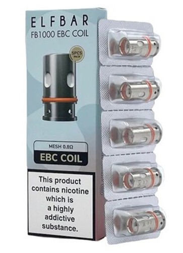 ELF FB1000 EBC M1 REPLACEMENT COILS FB1000 KIt EBC Mesh 0 8 Coil No Nicotine EBay