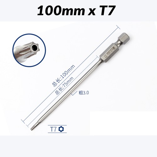 Long Reach Torx Star Hex Security Bit Set Tamper Proof Screwdriver Bit Hole - Picture 40 of 65