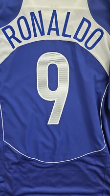 Nike 2004/06 Brazil Away Jersey #9 RONALDO Men's XL Soccer