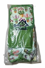 Smart Home Essentials for Living 7 Pc Kitchen Towel Gift Set Spring Green Floral