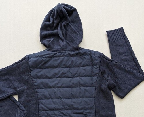 Nautica Sz MEDIUM PLUS Girl Navy Full Zip Hooded Sweater Coat School Uniform NEW - Picture 11 of 11