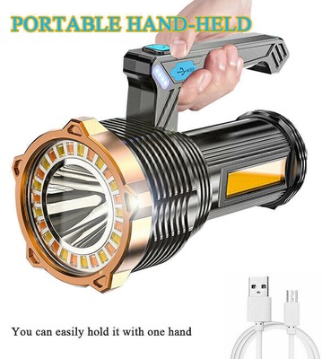 Super Hell 1200mAh LED Handscheinwerfer Camping Suchscheinwerfer Taschenlampe DE