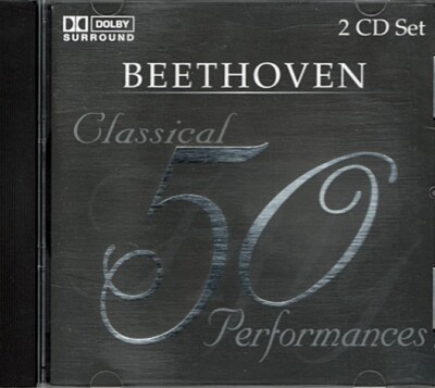 50 Classical Performances ~ Ludwig van Beethoven ~ Classical ~ 2 CDs ~ Used VG