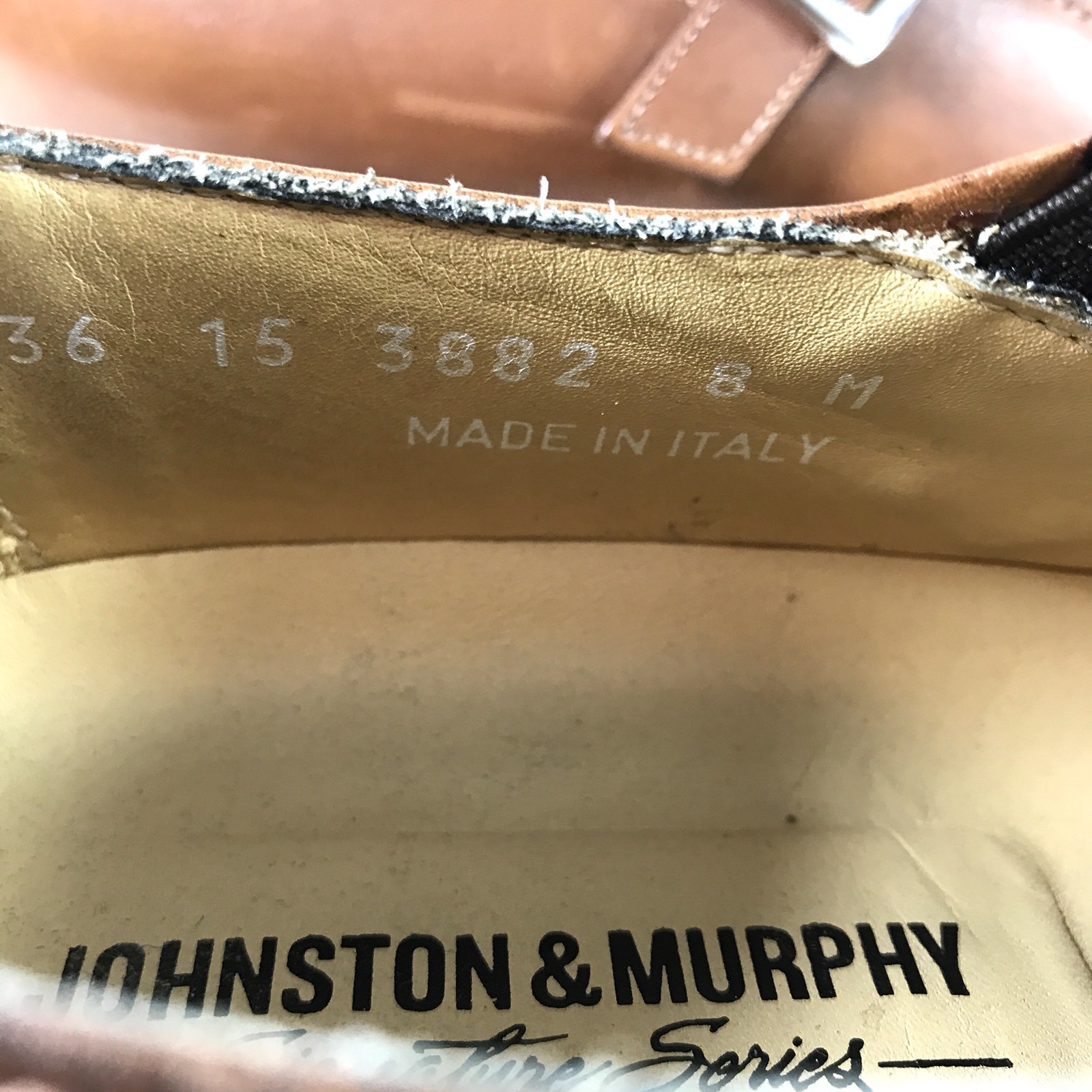 Johnston & Murphy Shoes Men’s 8M Brown Monk Strap… - image 11