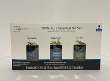 Mainstays 100% Pure Essential Oil Set• Eucalyptus-Peppermint-Tea Tree (3 Pack)