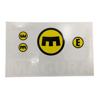 MAGURA Aufkleber WEIß Retro Factory Sticker Decals Fahrrad Bike Bogen - NEU