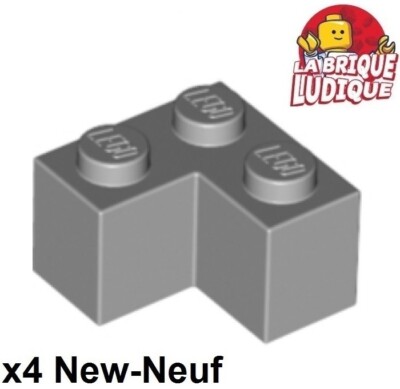 Lego 4x Stein Brick 2x2 Corner Winkel L grau/light bluish gray 2357 NEU