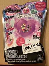 Set of 3 So Bomb DIY Kits Heart Bath Bomb Kit With Surprise, Ages 6 , New