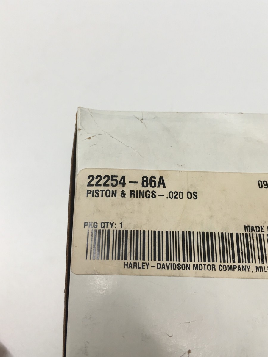 NOS OEM Genuine Harley Davidson Piston And Rings 0.020 OS P