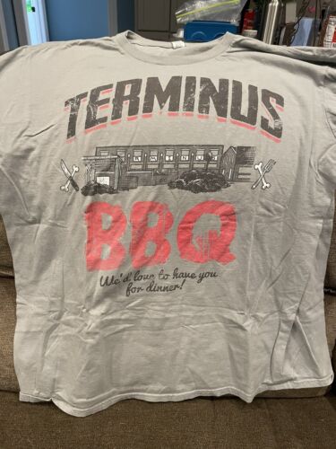 The Walking Dead Terminus BBQ Adult T-Shirt zombie apocalypse - Size 2XL - Picture 1 of 4