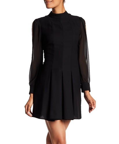 $248 NWT Cynthia Steffe Womens Lace LONG Sleeve Dress Black Size 4 | eBay
