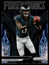 DeVonta Smith Rookie 2021 Panini Prizm Fireworks #F-12 NFL Card Philadelphia