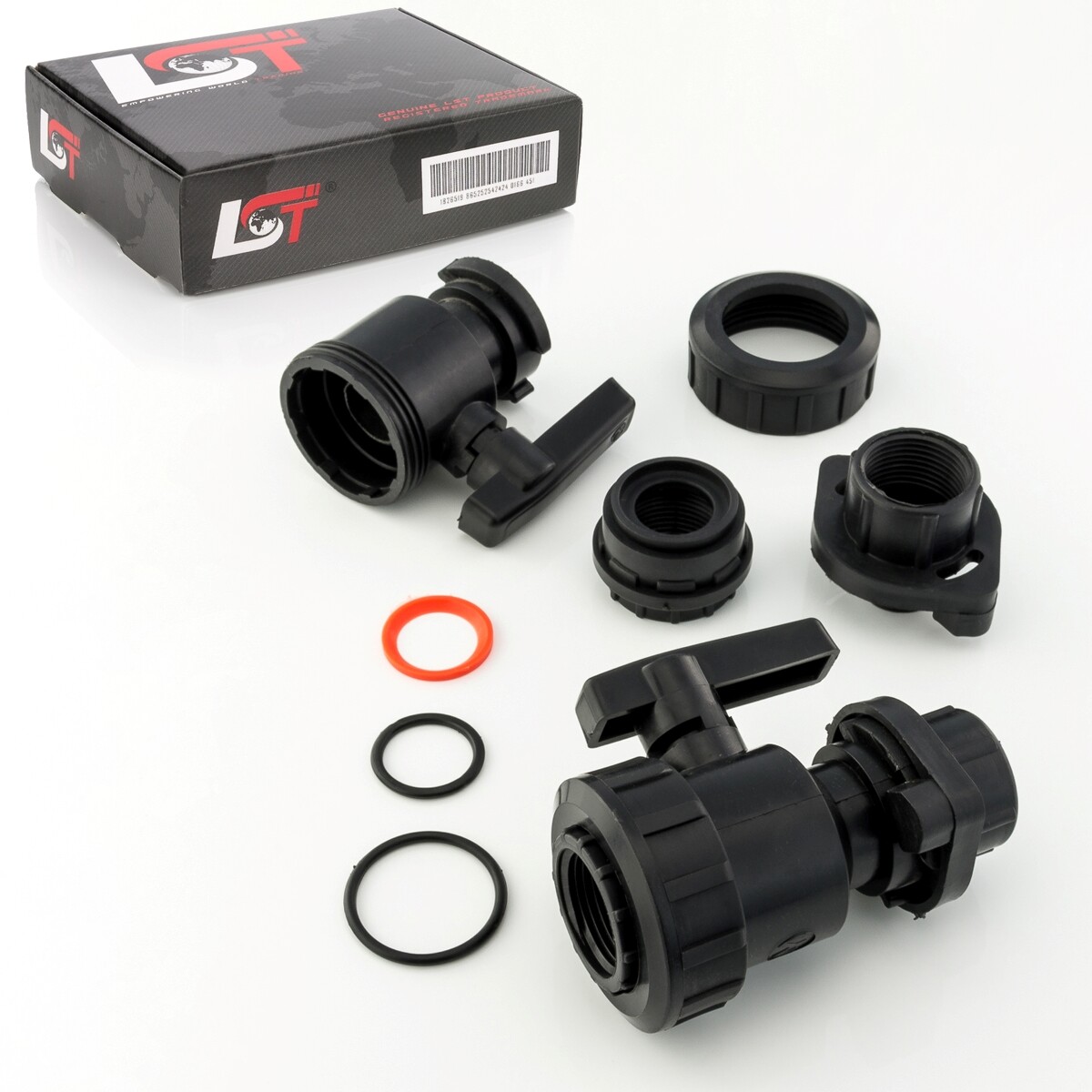 2X Shutoff Valve Coupling Connection Hose Fitting 1""IG X 1""AG
