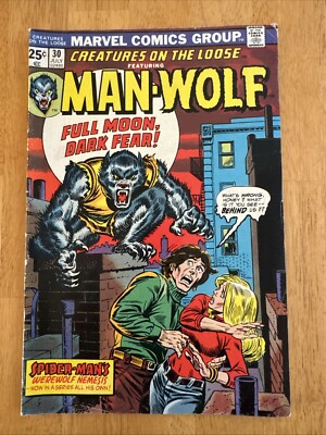 CREATURES ON THE LOOSE # 30-SOLO MAN-WOLF SERIES BEGINS-SPIDER-MAN