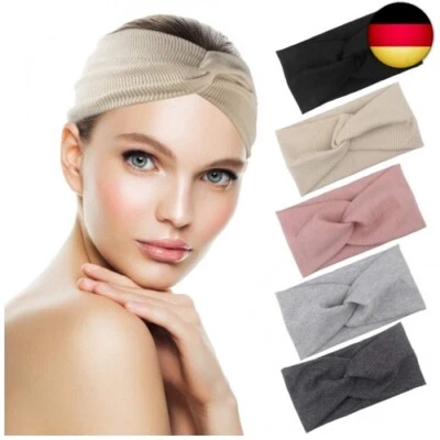 CHUDIAN 5 Stück Haarband Damen Kopftuch Kopfband Stirnband mit Schleife aus Baumwolle