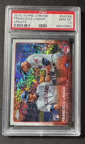 2015 Topps Chrome Update Francisco Lindor #US286 Rookie RC PSA 10 GEM MT
