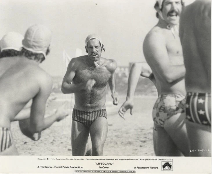 Lifeguard Sam Elliott Barechested Speedo Relay Race Original 8x10 Photo Snipe