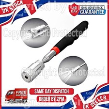 STRONG MAGNETIC PICK UP TOOL LONG REACH EXTENDING TELESCOPIC AND LED TORCH LIGHT