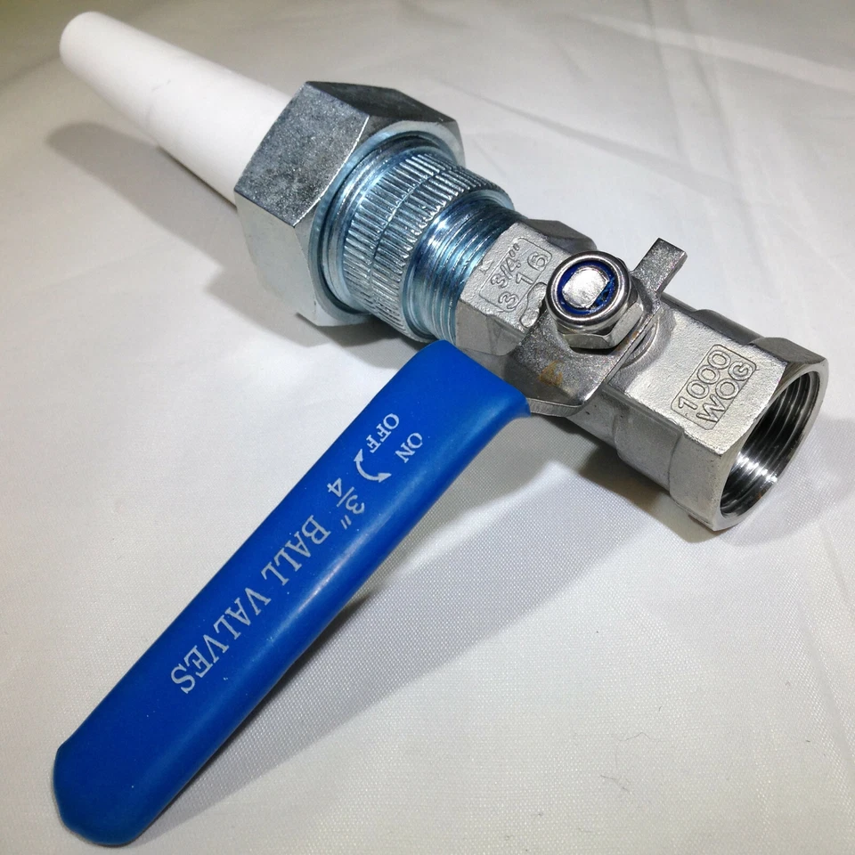 Conjunto de boquilla de chorro de arena de cerámica grande: punta de boquilla C1, válvula de bola y soporte Foto 2 de 4