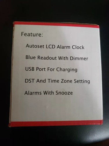 Dream Sky Alarm Clock Model:DS305 With Dual USB Port,snooze,Auto Time Set "New" - Picture 3 of 5