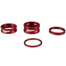 Hope Space Doctor 2.5mm, 5mm, 10mm&15mm Spacers For 1-1/8" Steerer Red - New