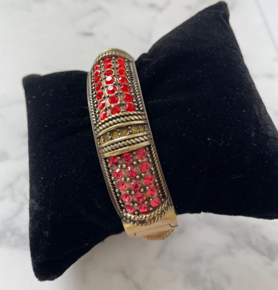 HEIDI DAUS-“Timeless Beauty”红色和紫红色施华洛世奇水晶铰边-G145 — 第 2/4 张图片