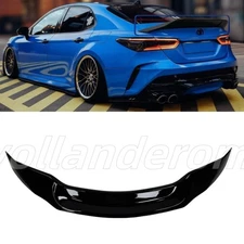 Rear Trunk Spoiler Wing R Style Glossy Black For 2018-2024 Toyota Camry Sedan
