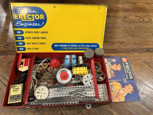 VINTAGE GILBERT ERECTOR #10063 THE ACTION CONVEYOR SET 1959 - Picture 4 of 9