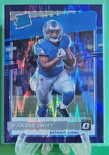 2020 Donruss Optic - Rated Rookies D'Andre Swift #159 Purple Shock Prizm (RC)