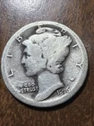 1916 Mercury Dime - Actual Silver Coin Fine Shown Same Day Shipping