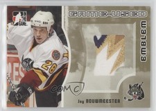 2005-06 ITG Heroes and Prospects Game-Used Number Gold /10 Jay Bouwmeester 2d8