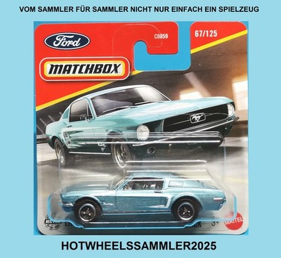 MATCHBOX ''1968 FORD MUSTANG FASTBACK'' FARBE BLAU OVP UNGEÖFFNET ANSEHEN!