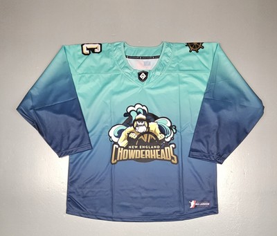 Uncommon Fit New England Chowderheads Professional Box Lacrosse Jersey Youth XL