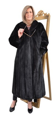 A5736 NERZMANTEL NERZ JACKE ECHT PELZ MANTEL PELZMANTEL - FEMALE MINK FUR COAT