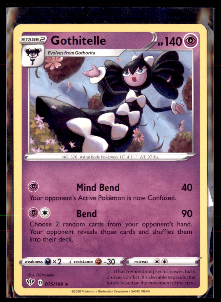 Pokemon Gothitelle 75/189 Darkness Ablaze Non Holo 5 Card Lot
