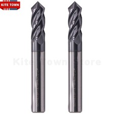 2Pcs 5/16" 4 Flute 90 Degree Solid Carbide Drill Mill - AlTiN Coated
