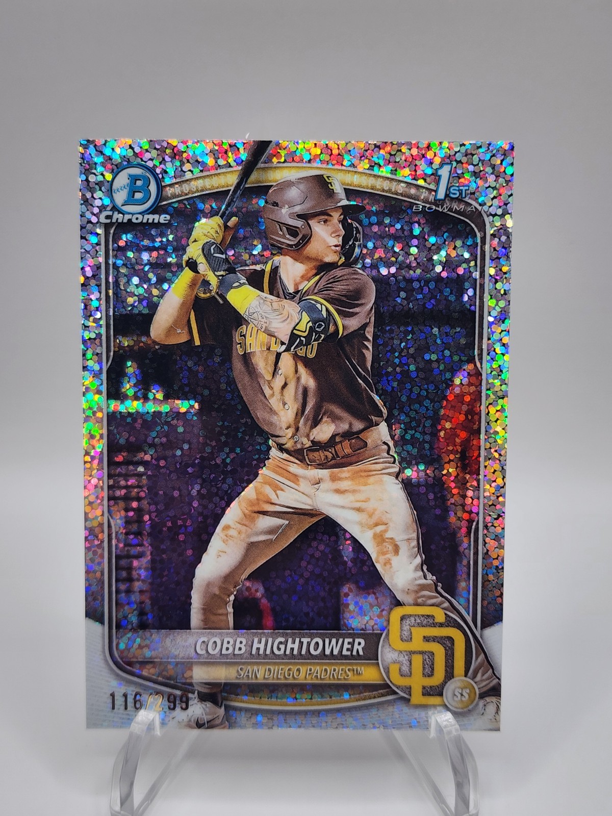 2025 Bowman Chrome Prospects- Cobb Hightower 1st Speckle Refractor /299 SD