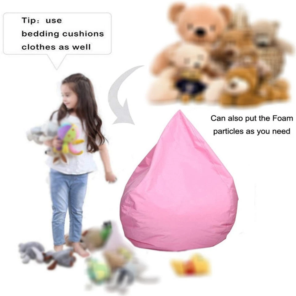Bolsa de feijão grande cadeira sofá capa espreguiçadeira preguiçosa interna/externa para crianças adultos - Imagem 4 de 4