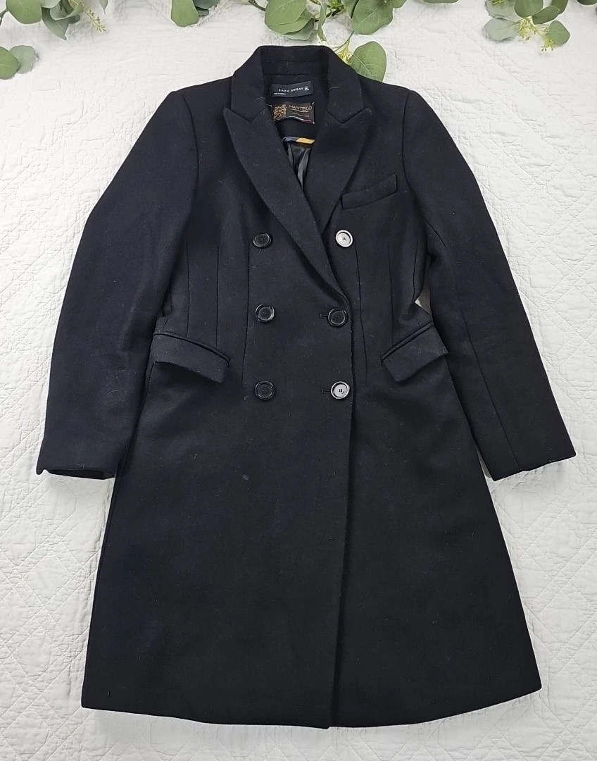 Zara Pea Coat Black Coats, Jackets & Vests for Women for sale | eBay