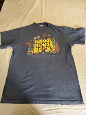 Vintage 1995 School House Rock XL T-Shirt Cartoon Made In USA Classroom Learning