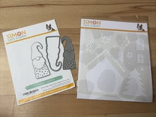 Simon Says Stamp Lil' Gnome Die Set Christmas Home 6x6 Stencil 112101 121466 Lot