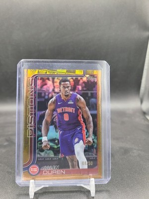 2025-26 Topps JALEN DUREN /50 Season Tip Off Gold Foilboard Pistons Card #41