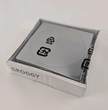 IKEA Groggy 6 Coasters Set & A Tray Square Stainless Steel 600.176.15 New