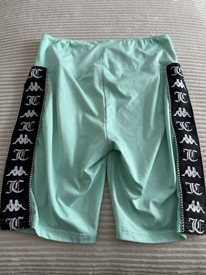 Kappa x Juicy Couture Women's Mint Green Athletic Activewear Shorts Solid M