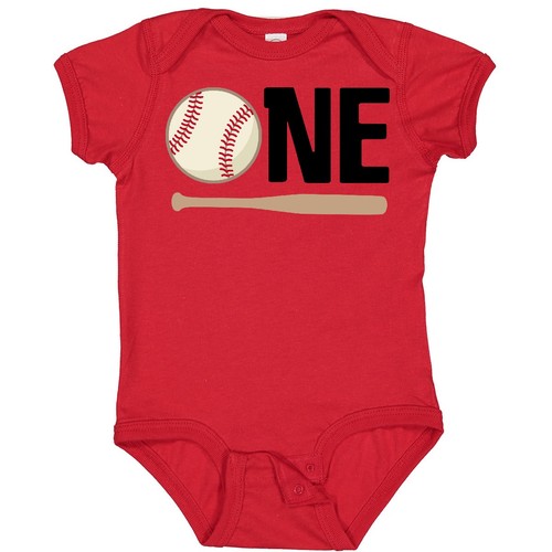 Inktastic 1. Geburtstag Baseball Jungen erster Baby Body Babys Schläger Einteiler HWS - Bild 1 von 12