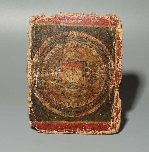 Real Rare Tibet 17th Century Old Antique Buddhist Paper Tsaklis Thangka Mandala