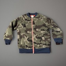 Boys Garanimals Camo Sherpa Fleece Full Zip Coat with Orange Lining, Size 4